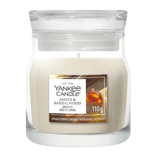 Candela profumata Amber & Sandalwood (6,6x8,4cm) Giara S 20-29 ore SIGNATURE Bianco 2244640