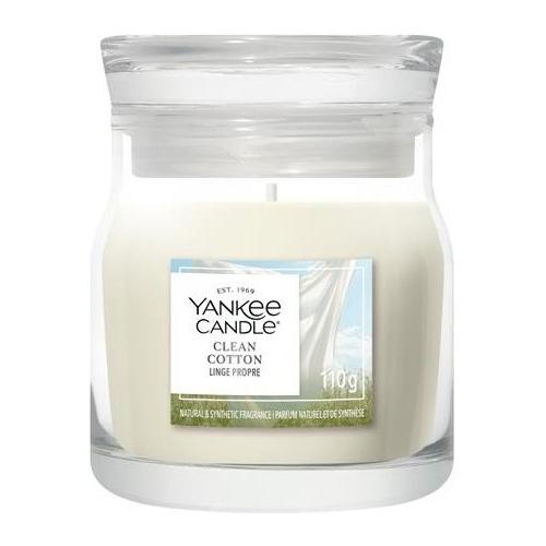 Candela profumata Clean cotton (6,6x8,4cm) Giara S 20-29 ore SIGNATURE Bianco 2244672