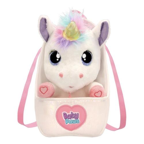 Peluche Unicorno Fantasy sonoro con zainetto (33cm) BABY PAWS IM933859