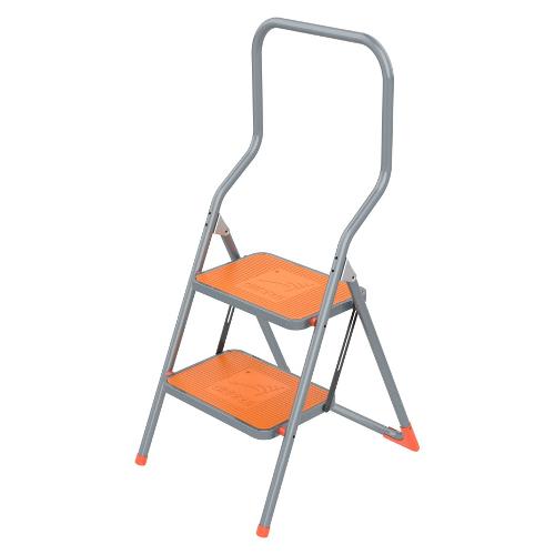 Scaletta acciaio ( 2 Gradini ) SGABBY PLUS Silvere e Arancio B0120