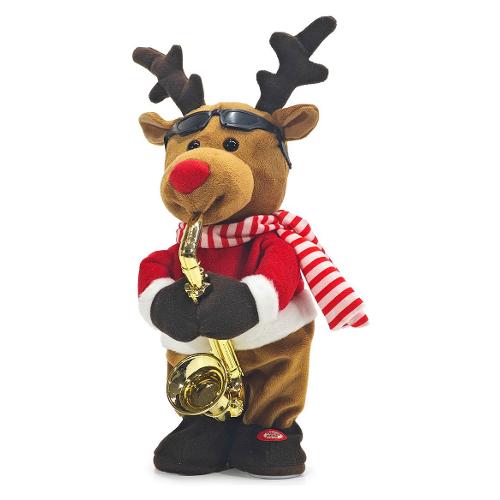 Renna con movimento e musica (35cm) (1pz) 720489