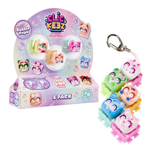 Clickable Collectibles Bubble Pops con portachiavi 5 pz CLICKEEZ 937200.005