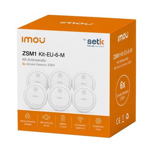 Sensore fumo SETIK 6 Pack White ZSM1 KIT EU 6 M
