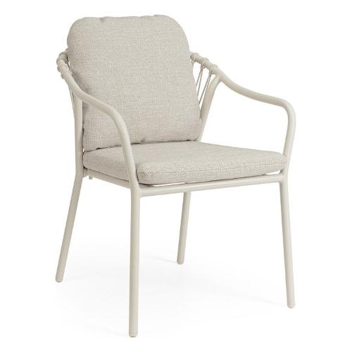 Sedia con braccioli alluminio, olefin EDVIGE Pelican 0664247