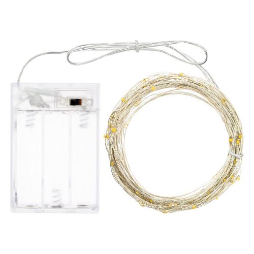 Filo Trasparente 100 luci - MICROLED Multicolore (9,9 + 0,1 mt) Luce fissa IP20 65871