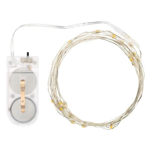 Filo Argento 20 luci - MICROLED Bianco caldo (1,9 + 0,1 mt) Luce fissa CHRISTMAS IP20 65734