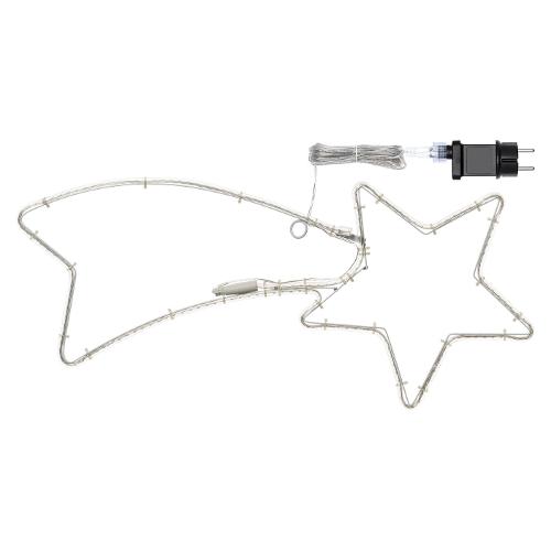 Stella cometa (L65 H28 cm) 1 gioco di luce (1pz) 196 luci - LED Bianco freddo IP44 64478
