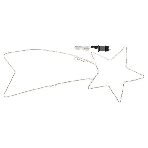 Stella cometa (L100 H40 cm) 1 gioco di luce (1pz) 294 luci - LED Bianco freddo IP44 64515