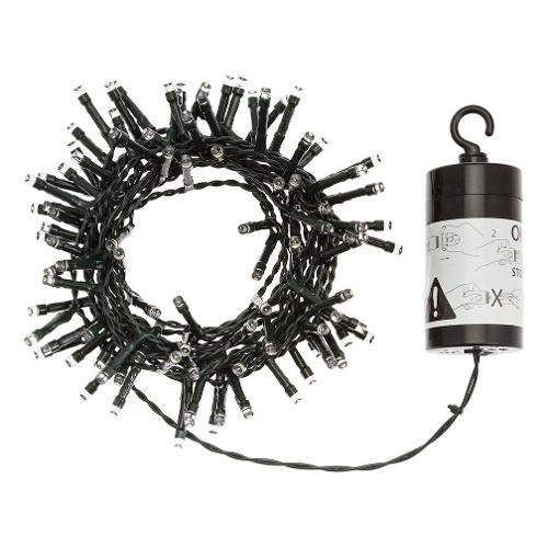 Filo Verde 96 luci - LED Bianco caldo (3,8 + 0,5 mt) 8 Giochi di luce XMAS KING IP44 30930
