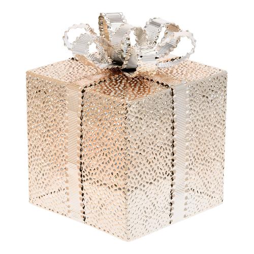 Pacco regalo luce fissa (16x16x21,5cm) (1pz) XMAS KING 30 luci - LED Bianco caldo IP20 Metal 63327