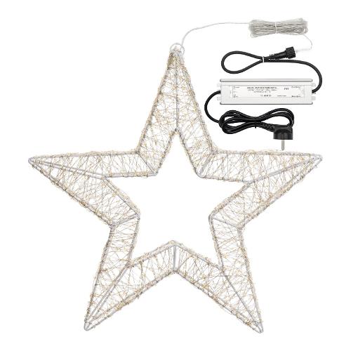 Stella 3D (L55 H55 cm) 1 gioco di luce (1pz) 2000 luci - MICROLED Bianco caldo IP44 75672