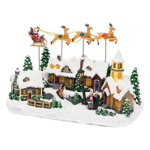 Paesaggio con movimento, luci e musica (34x16x23cm) XMAS KING 76747
