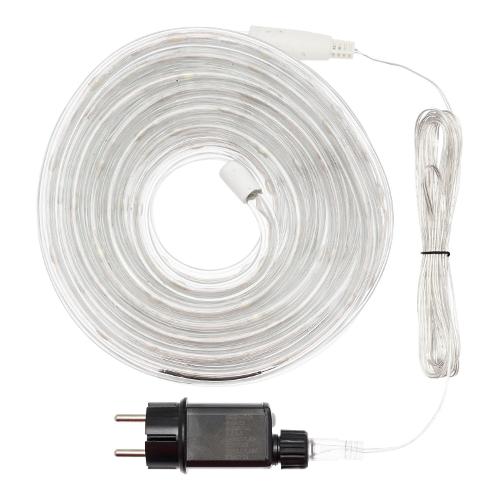 Filo Trasparente 200 luci - LED Bianco caldo (10 + 4 mt) 8 Giochi di luce XMAS KING IP44 73210