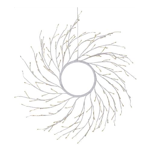 Corona 1 gioco di luce (45cm) (1pz) TIGLIO 160 luci - MICROLED Bianco caldo IP44 78468