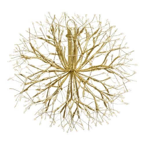 Ramo sfera Champagne (D30 cm) 1 gioco di luce (1pz) RICH 384 luci - MICROLED Bianco caldo IP44 77492