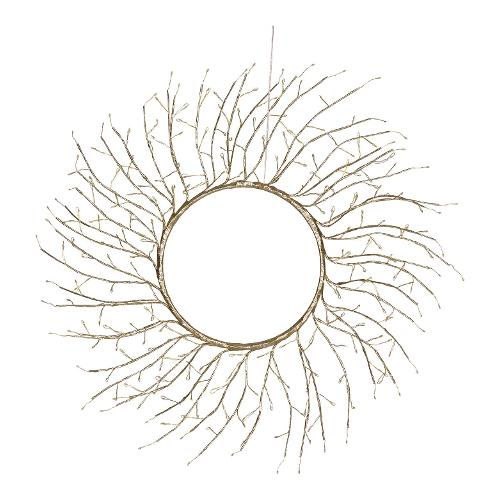 Corona 1 gioco di luce (60cm) (1pz) TIGLIO 260 luci - MICROLED Bianco caldo IP44 Champagne 78505