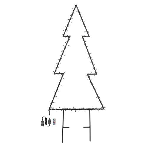 Albero di Natale 14 giochi di luce (L75 P6 H185 cm) WONDER 140 luci - LED Rosso, Blu e Bianco caldo IP44 67998