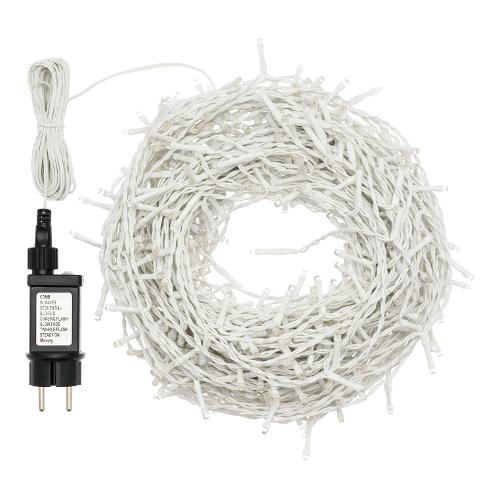 Tenda luminosa Natale Bianco 1000 luci - LED Bianco freddo (10 + 4 mt) 8 Giochi di luce XMAS KING IP44 66823