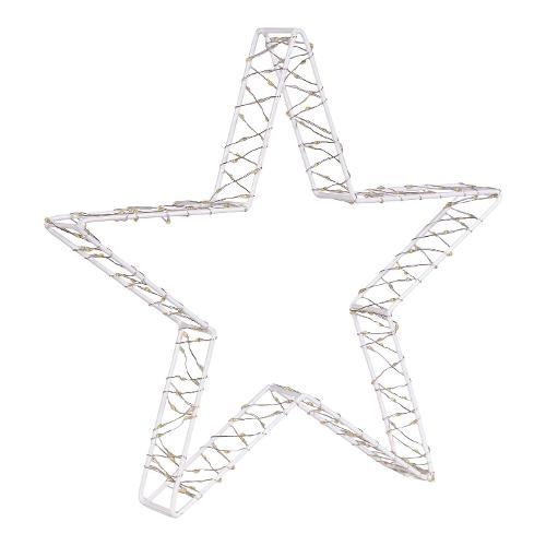 Stella 2 giochi di luce (30x4,5cm) (1pz) 220 luci - MICROLED Bianco caldo IP44 78321