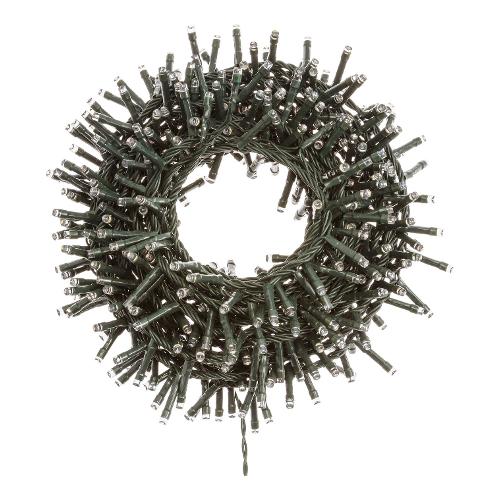 Filo Argento 1000 luci - MINILED Multicolore (20,5 + 4 mt) 8 Giochi di luce XMAS KING IP44 36277