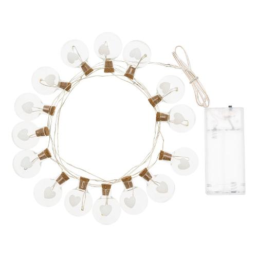 Filo Silver 15 luci - LED Bianco caldo (1,5 + 0,3 mt) Sfere Luce fissa XMAS KING IP20 Assortito 49178