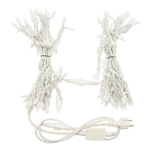 Tenda luminosa Natale Bianco 114 luci - MAXILED Bianco freddo (3 + 1,05 mt) Giuntabile 1 Gioco di luce IP67 27565