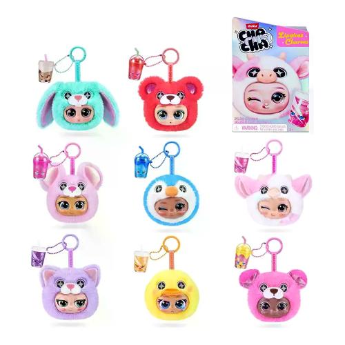 Peluche Mini con Charm Gloss Surprise e portachiavi CHA CHA CHA Assortito ZUR17502