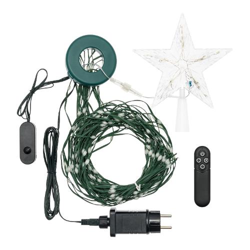 Filo 440 luci - LED PIXEL RGB (1,95 + 5 mt) Mantello 22 fili Giochi di luce IP44 68988