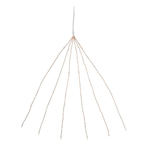 Filo Rame 60 luci - MICROLED Bianco caldo (1 + 0,6 mt) Ramo 8 Giochi di luce CHRISTMAS IP44 46900