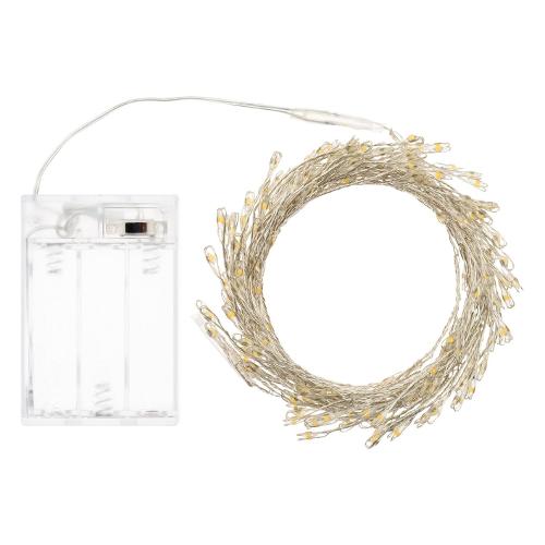 Filo Silver 150 luci - MICROLED Bianco caldo (3 + 0,1 mt) Luce fissa CHRISTMAS IP20 74552