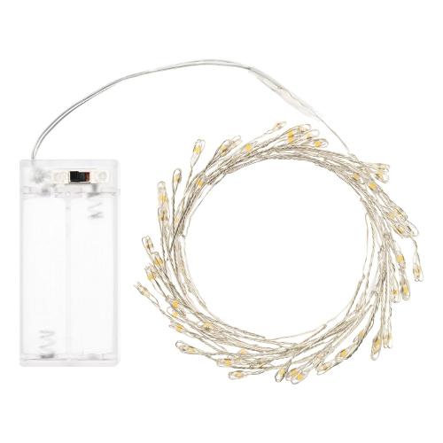 Filo Silver 60 luci - MICROLED Bianco caldo (1,2 + 0,1 mt) Luce fissa CHRISTMAS IP20 74545