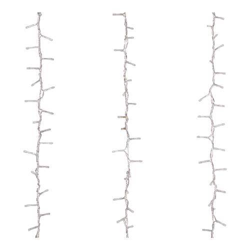 Tenda luminosa Natale Trasparente 1152 luci - LED Bianco caldo e Bianco freddo (4,6 + 4 mt) 8 Giochi di luce IP44 78963