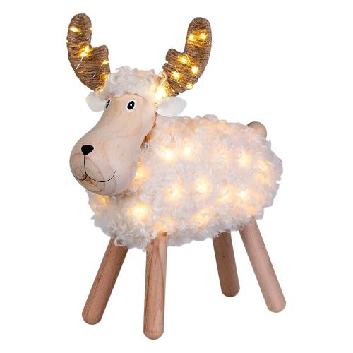 Pecorenna (L37 H45 cm) 9 giochi di luce 80 luci - MICROLED Bianco caldo e Multicolore 78611