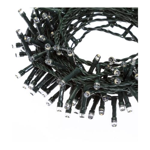 Filo Verde 240 luci - LED Bianco freddo (14,5 + 4 mt) 8 Giochi di luce CHRISTMAS IP44 31913