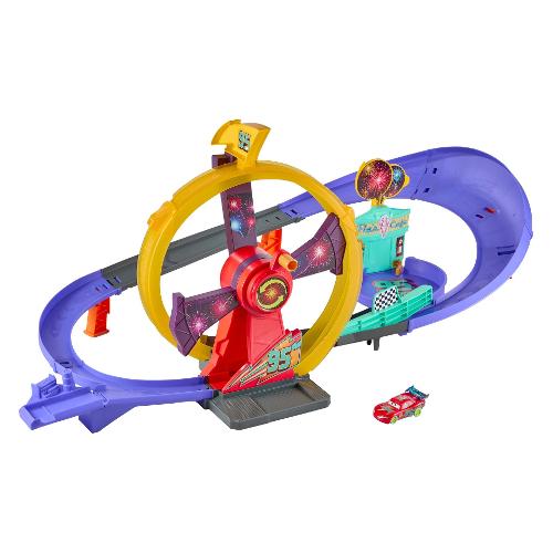 Playset Pista della Vittoria con Saetta McQueen ( Batteria ) DISNEY CARS JMT57