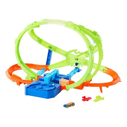 Playset Pista Stunt Tracks Scontri nell'Ipersfera con veicolo 1:64 ( Batteria ) HOT WHEELS JMG48