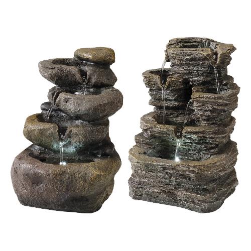 Fontanella interno Roccia con led (13x16x24,5cm) LUMINEO Assortito 896622
