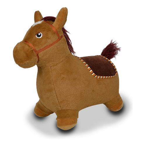 Cavallino cavalcabile gonfiabile 10m+ (57x27x50cm) SPORT ONE Marrone 705100296