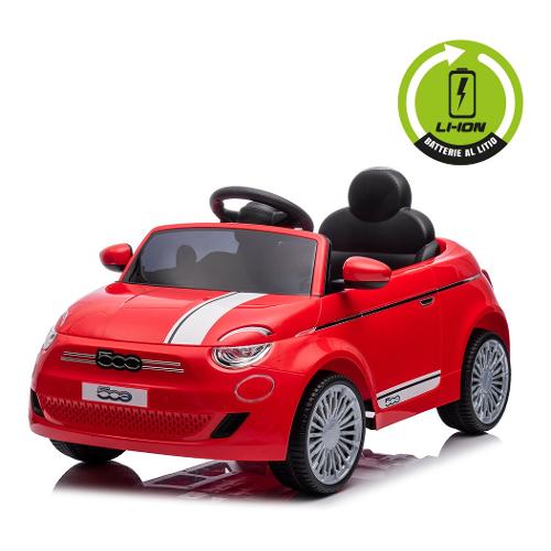 Auto elettrica Fiat 500 Cabrio 10,8V Litio RC (100x60cm) SPORT ONE Red 100053356