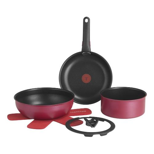 Batteria pentole Alluminio antiaderente ( 7 pz) INGENIO RUBINO Rosso 0102976000007