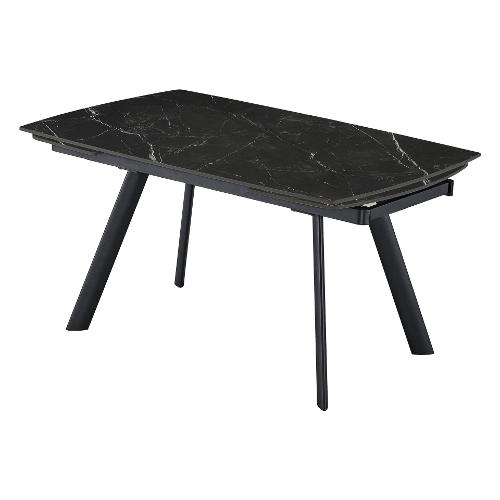 BRANDO Tavolo Allungabile Nero creta e Nero (140-200x90cm)