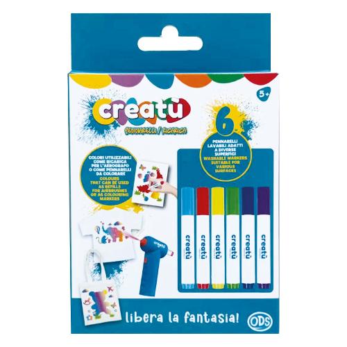 Set ricarica 6 pennarelli per aerografo creativo CREATU' 35240