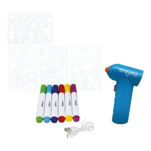 Set aerografo creativo con accessori CREATU' 35239