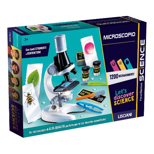 Microscopio giocattolo 1200x con accessori I'MA GENIUS SCIENCE 97388