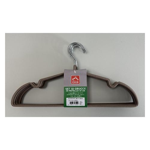 Set grucce metallo antiscivolo 10 pz (41cm) Taupe