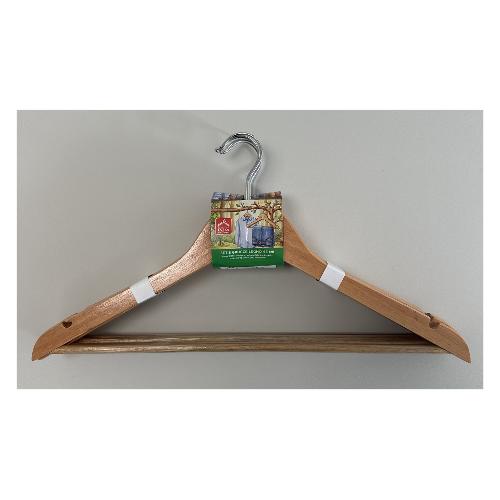 Set grucce legno antiscivolo con porta pantaloni 5 pz (45cm) Noce
