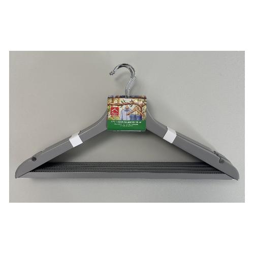 Set grucce legno con porta pantaloni 5 pz (45cm) Grigio
