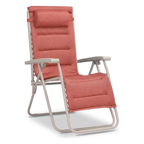 Sedia sdraio con poggiapiedi AIR Rosso