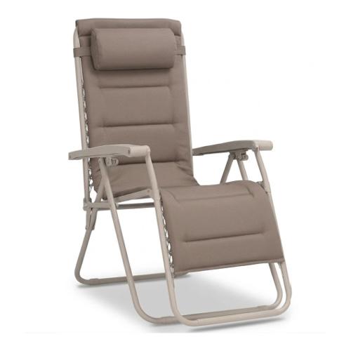 Sedia sdraio con poggiapiedi AIR Taupe