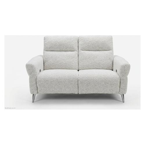 BRERA Divano relax Elettrico 2 posti lineare Grigio chiaro